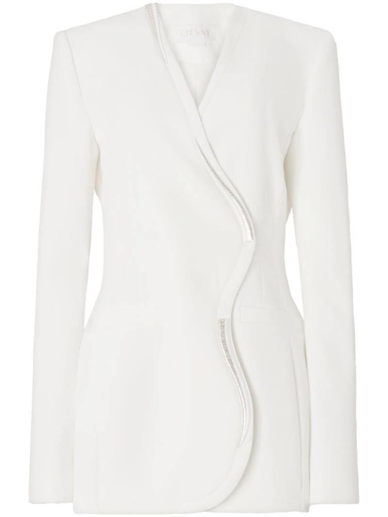 Genny shimmering-embroidered blazer - White von Genny