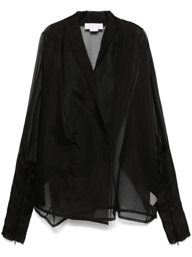 Genny silk blouse - Black von Genny