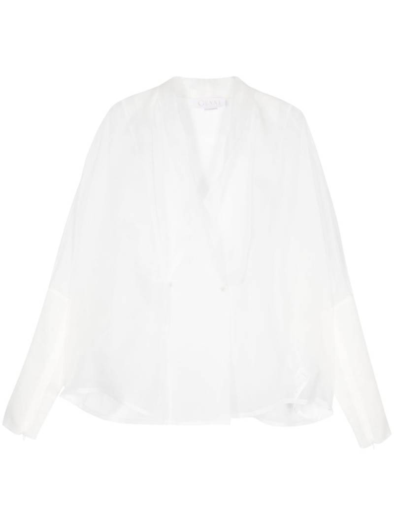 Genny silk blouse - White von Genny