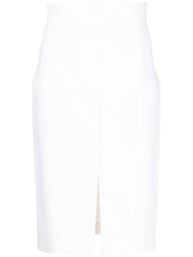 Genny slit-detail pencil skirt - White von Genny