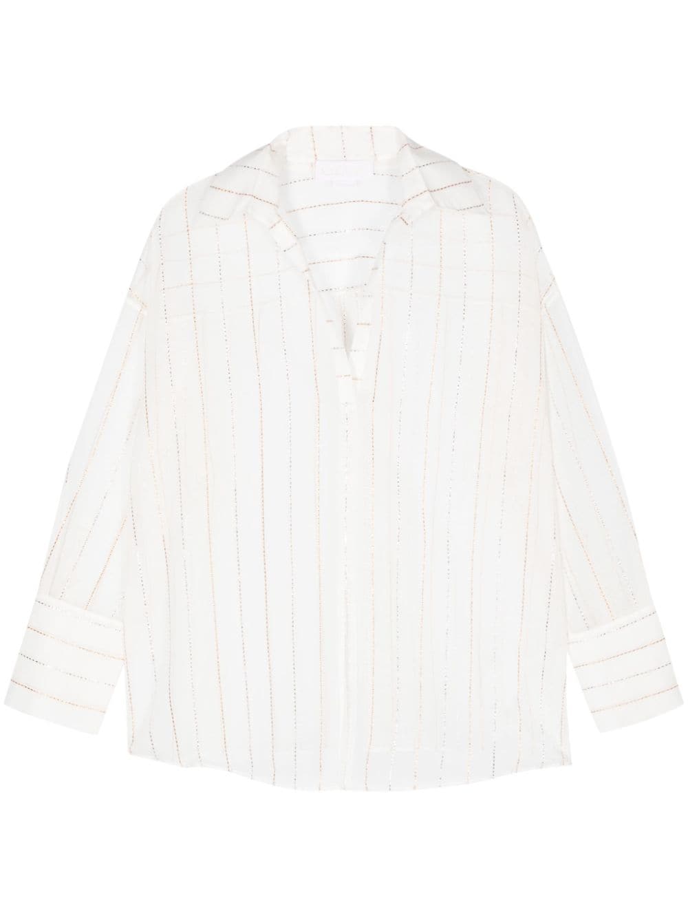 Genny striped blouse - White von Genny