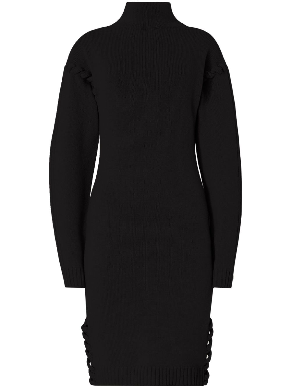 Genny tubular-stitching wool dress - Black von Genny