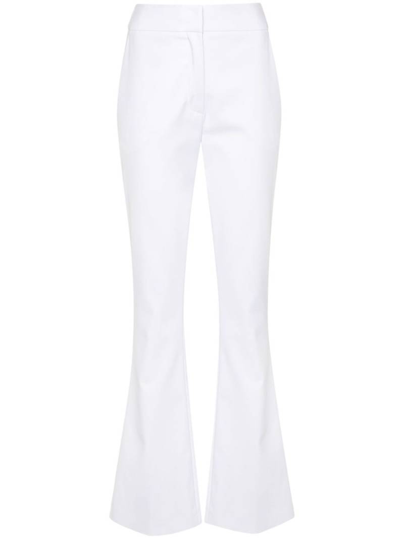 Genny twill flared trousers - White von Genny