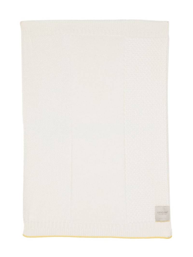 Gensami kids logo-patch panelled blanket - Neutrals von Gensami kids