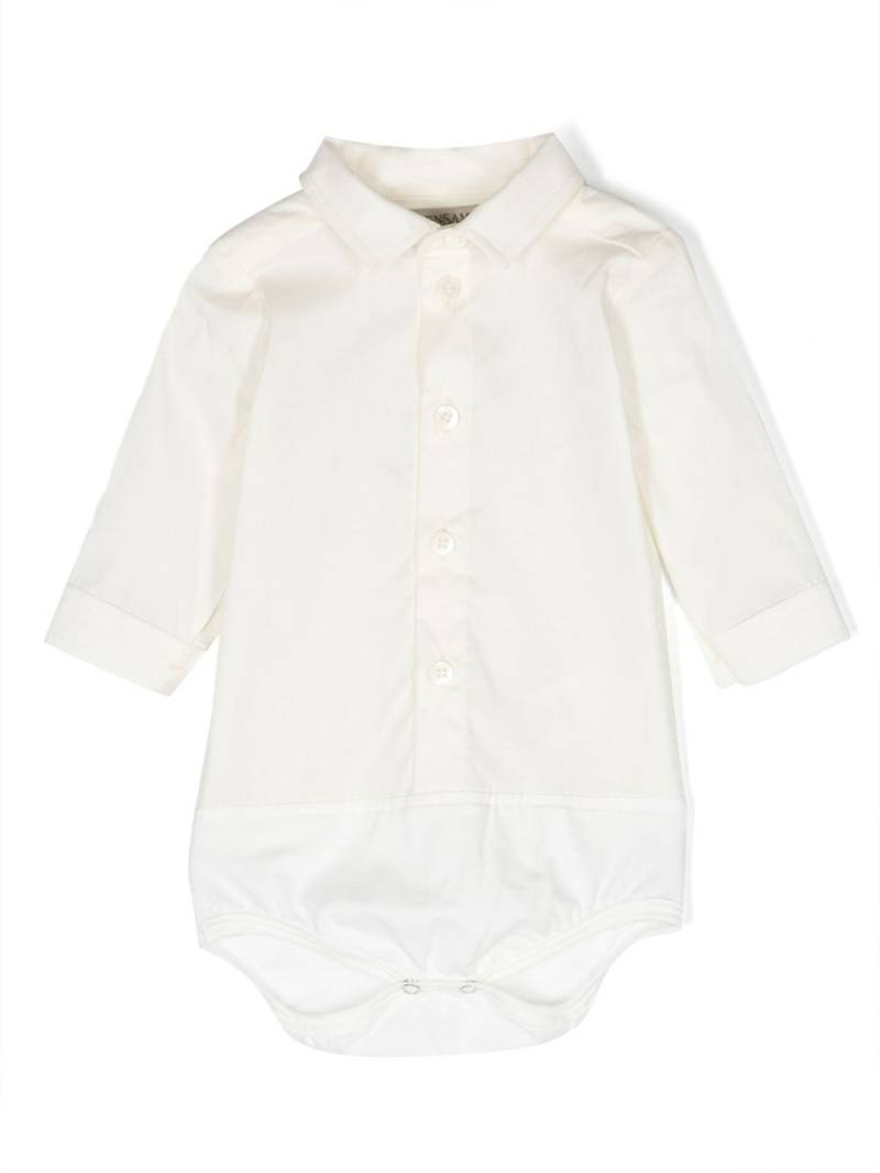 Gensami kids long-sleeve button-up shorties - Neutrals von Gensami kids