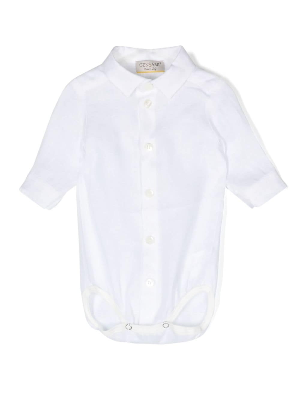 Gensami kids long-sleeve linen shirt body - White von Gensami kids