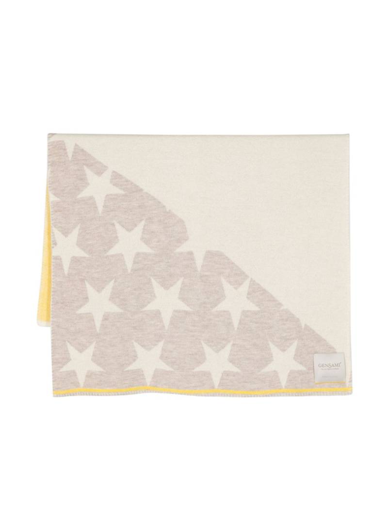 Gensami kids panelled knitted blanket - Neutrals von Gensami kids