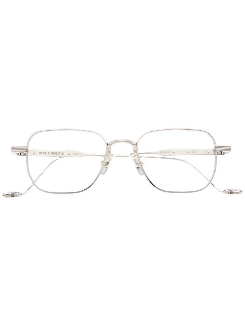 Gentle Monster Catta C2 square-frame glasses - Silver von Gentle Monster