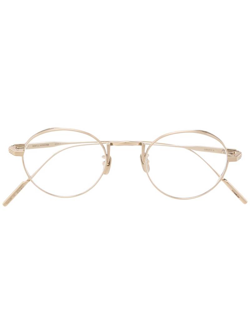 Gentle Monster Liberty X 031 round frame glasses - Gold von Gentle Monster