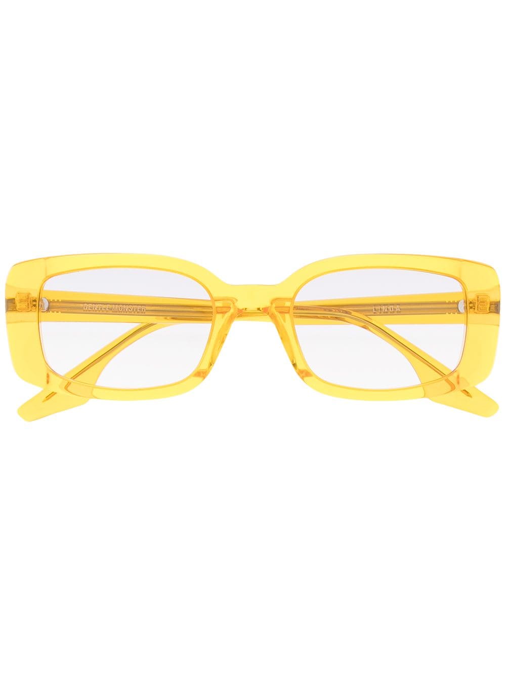 Gentle Monster Linda YC2 rectangle-frame glasses - Yellow von Gentle Monster