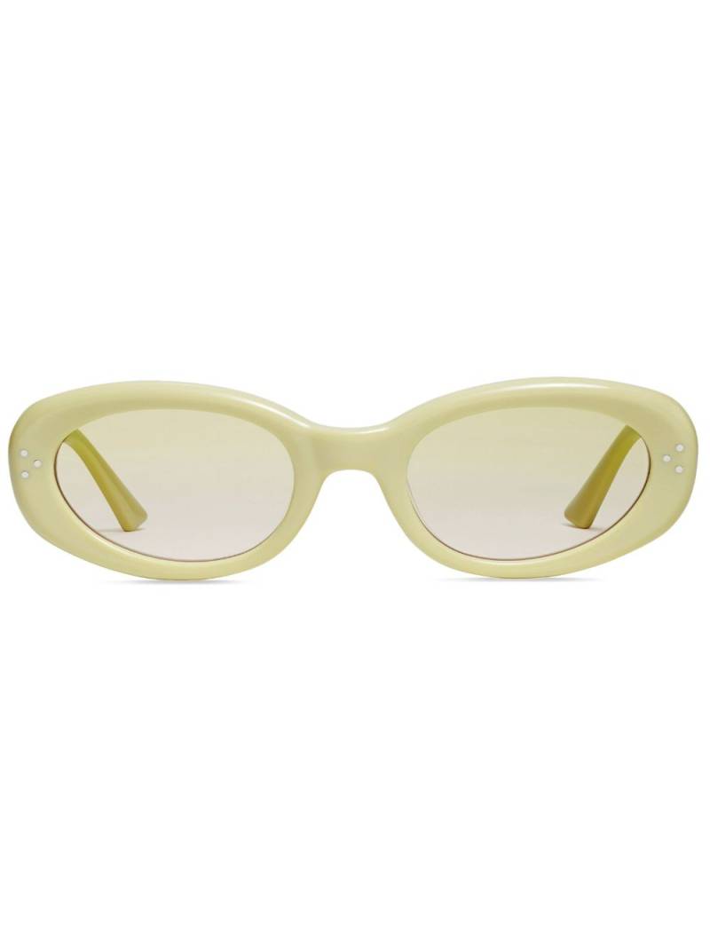 Gentle Monster tonal-design oval-frame sunglasses - White von Gentle Monster