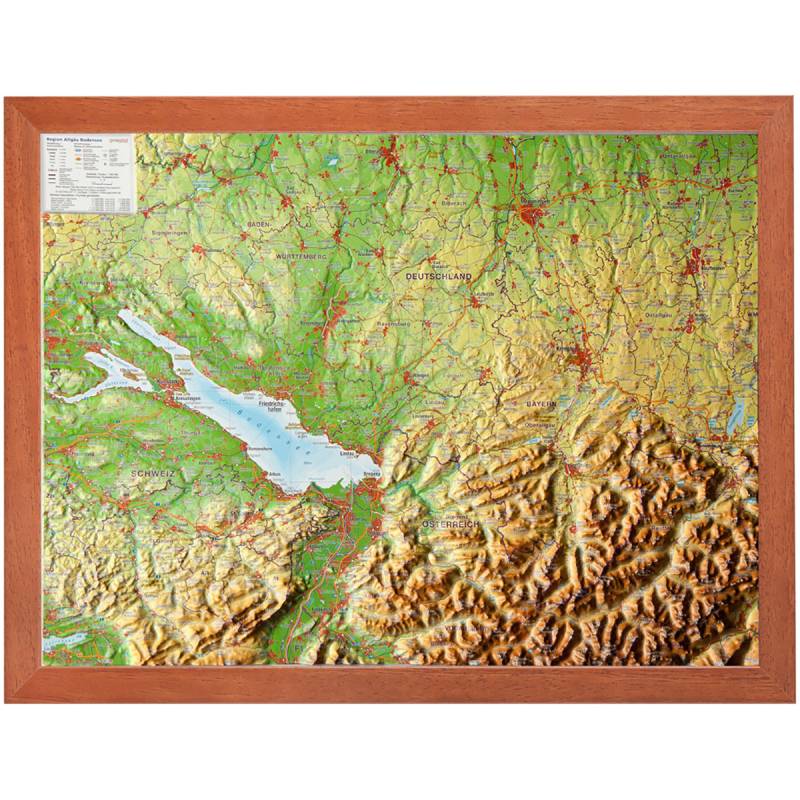 Georelief 3D Reliefkarte Bodensee von Georelief