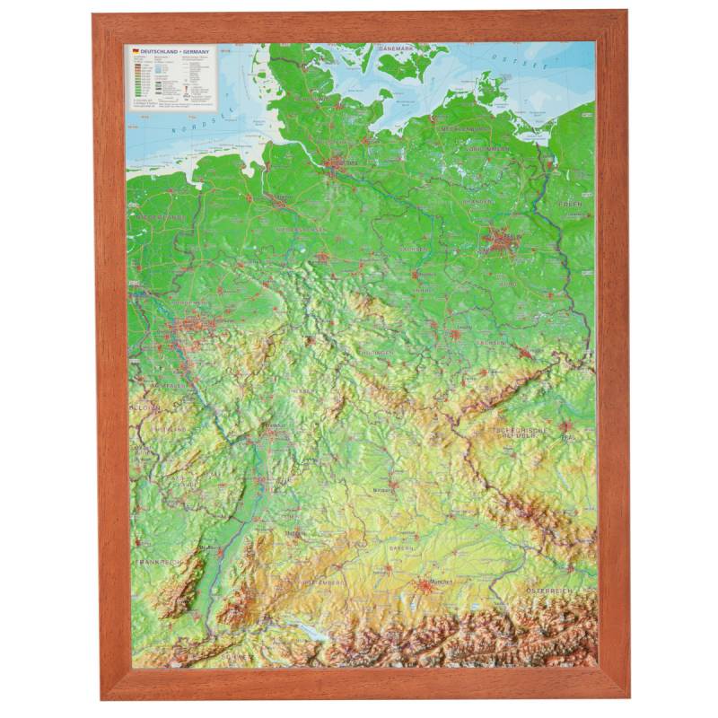 Georelief 3D Reliefkarte Deutschland von Georelief