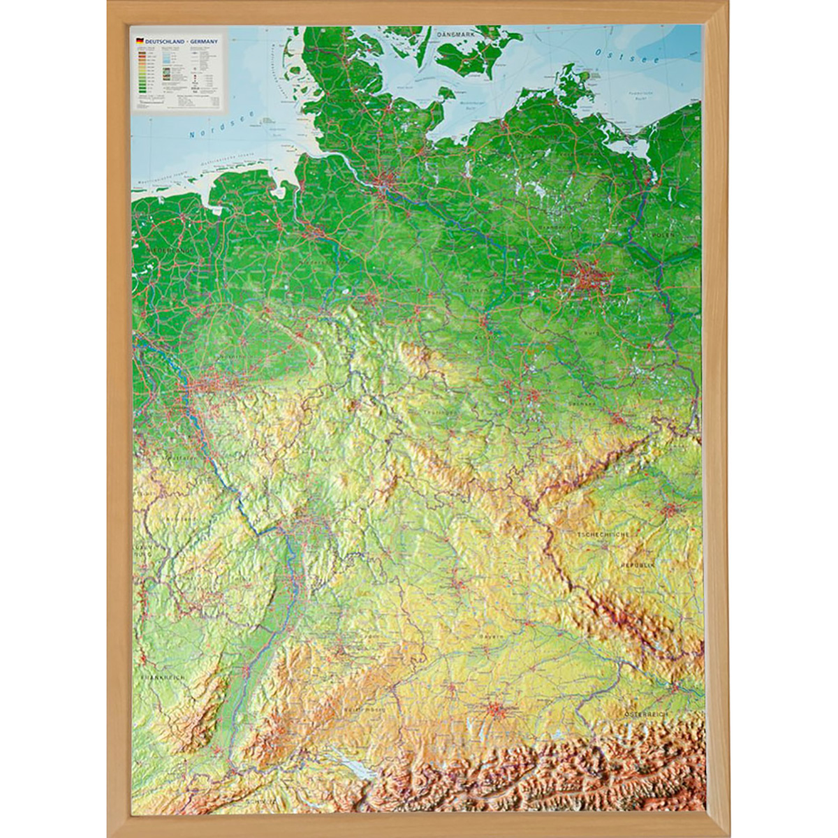 Georelief 3D Reliefkarte Deutschland Georelief 3D Reliefkarte Deutschland von Georelief