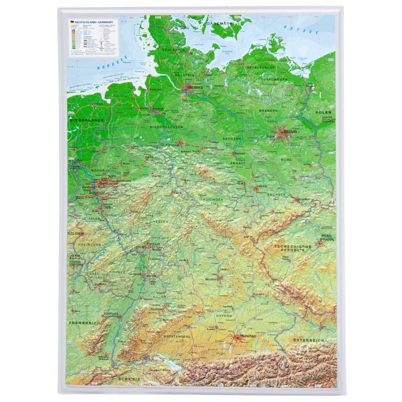 Georelief 3D Reliefkarte Deutschland von Georelief