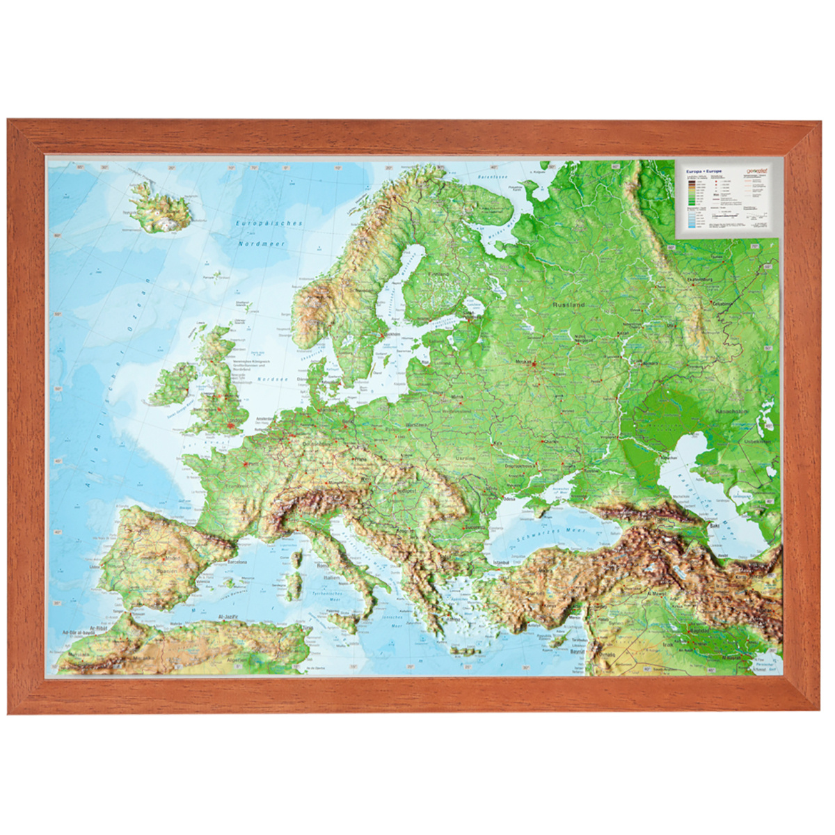 Georelief 3D Reliefkarte Europa von Georelief