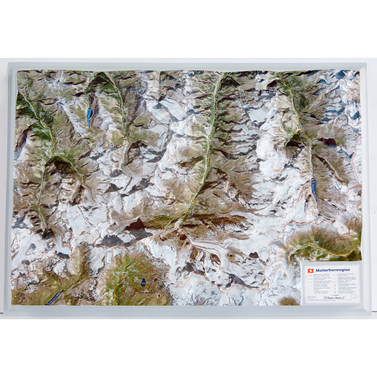 Georelief 3D Reliefkarte Matterhornregion Georelief 3D Reliefkarte Matterhornregion von Georelief