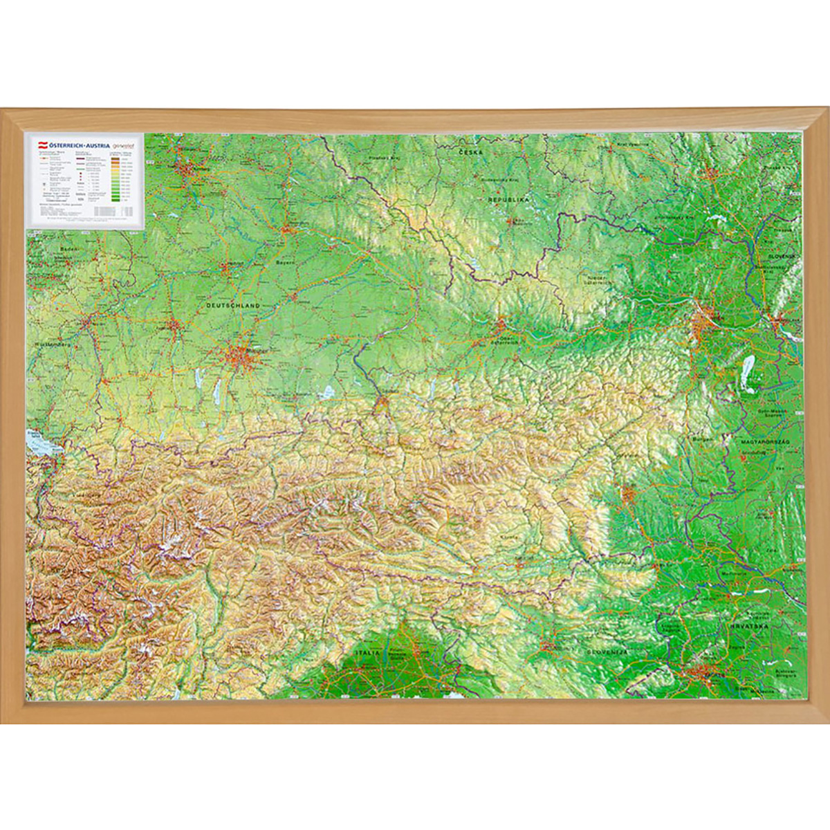 Georelief 3D Reliefkarte Österreich von Georelief