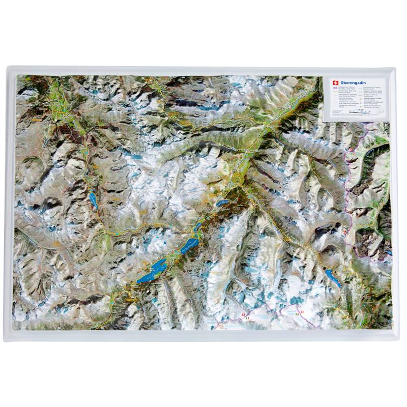 Georelief 3D Reliefkarte Oberengadin von Georelief