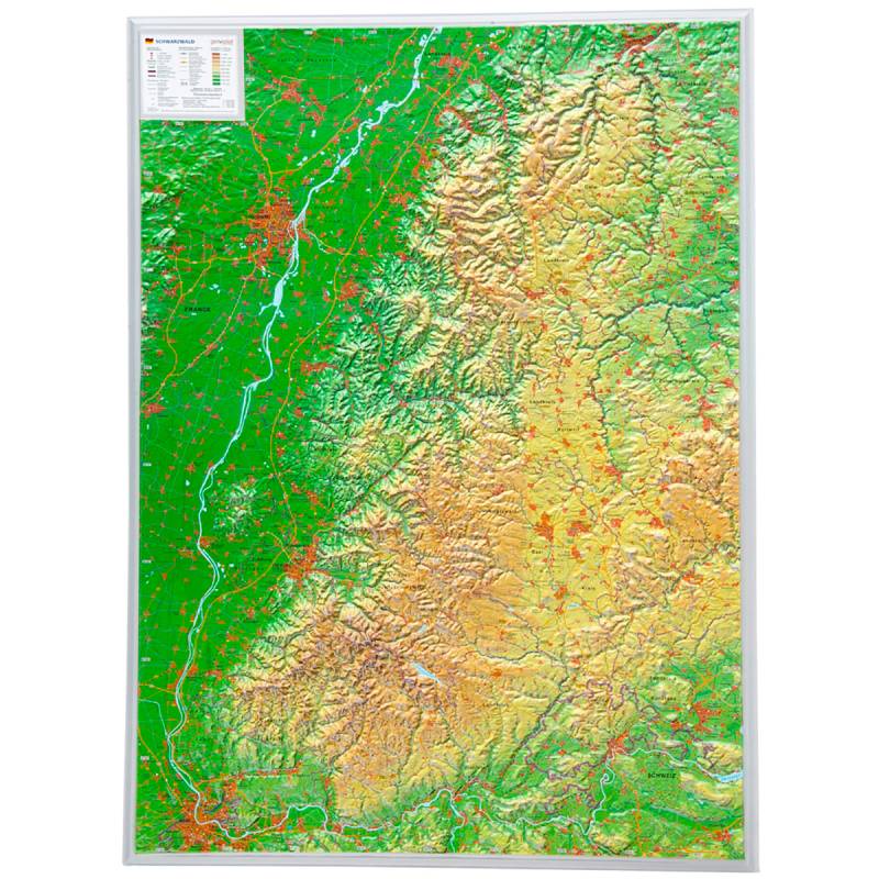 Georelief 3D Reliefkarte Schwarzwald von Georelief