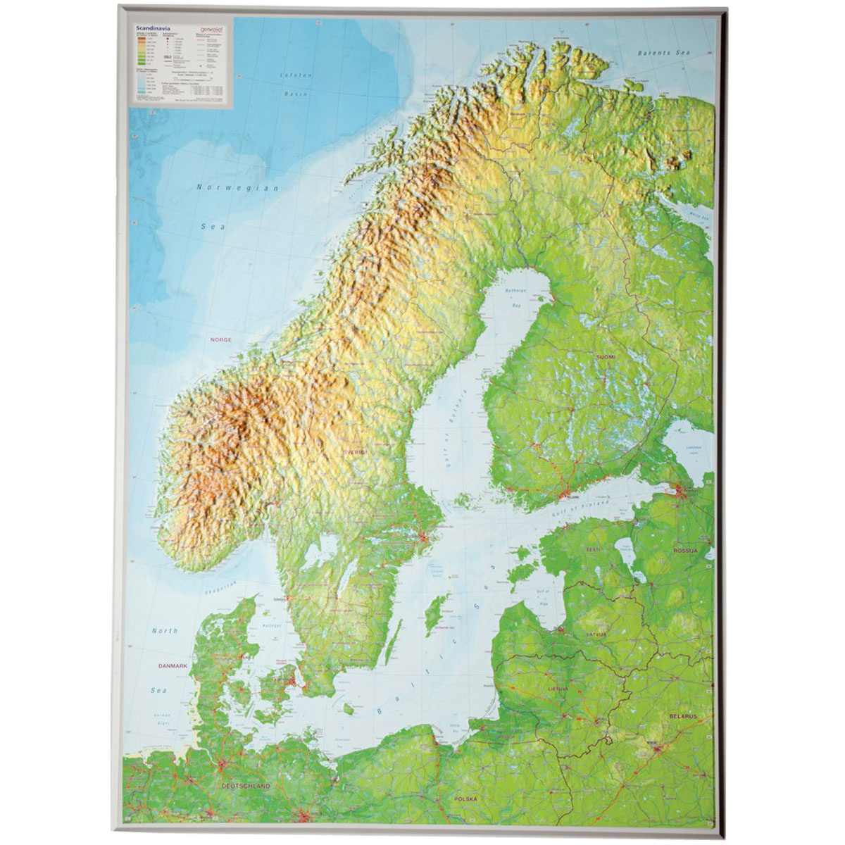 Georelief 3D Reliefkarte Skandinavien Georelief 3D Reliefkarte Skandinavien von Georelief