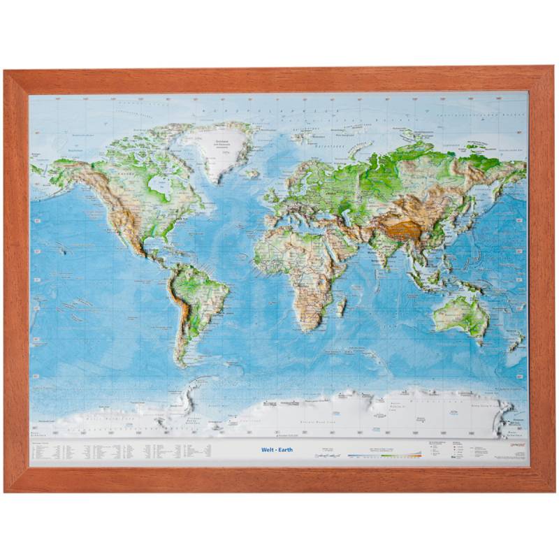 Georelief 3D Reliefkarte Welt Georelief 3D Reliefkarte Welt von Georelief