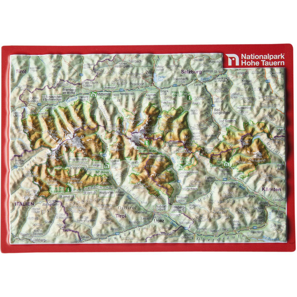 Georelief 3D Reliefpostkarte Hohe Tauern von Georelief