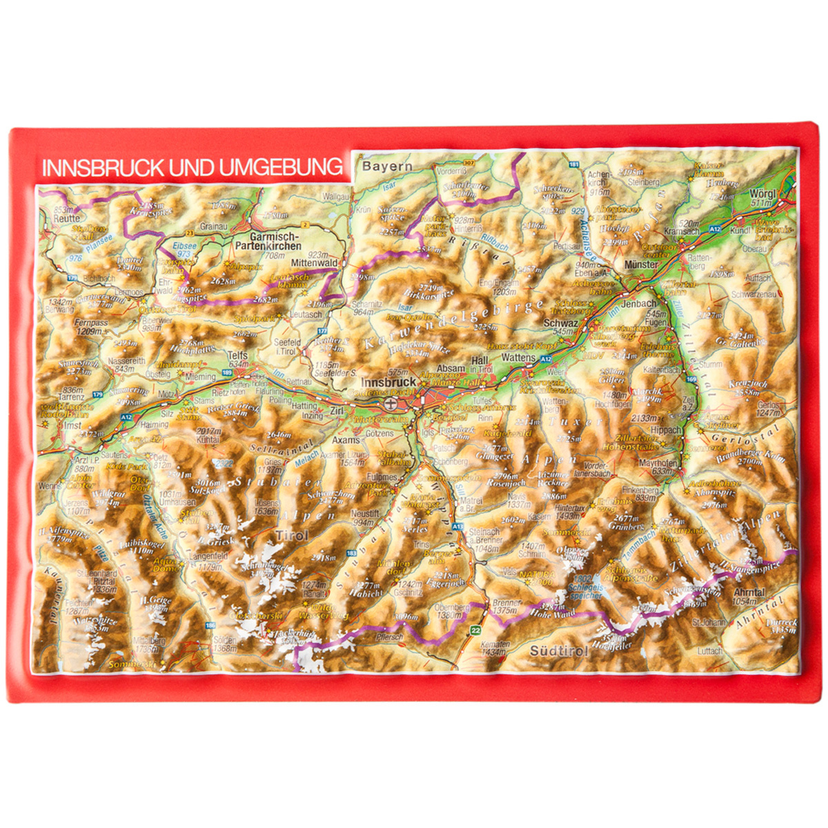 Georelief 3D Reliefpostkarte Innsbruck und Umgebung von Georelief