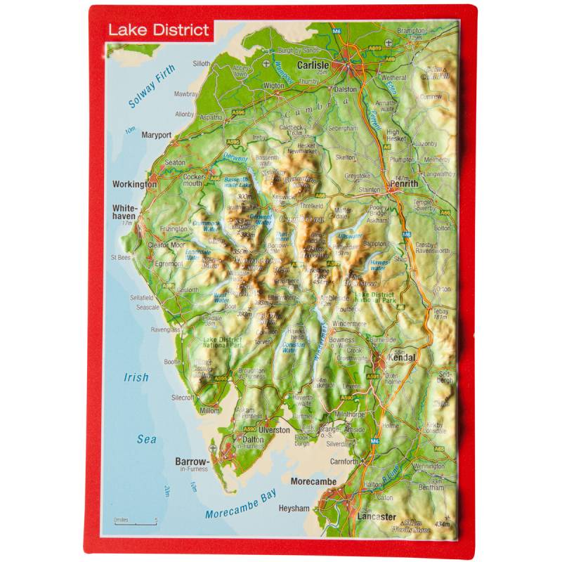 Georelief 3D Reliefpostkarte Lake District von Georelief