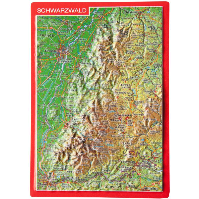 Georelief 3D Reliefpostkarte Schwarzwald von Georelief