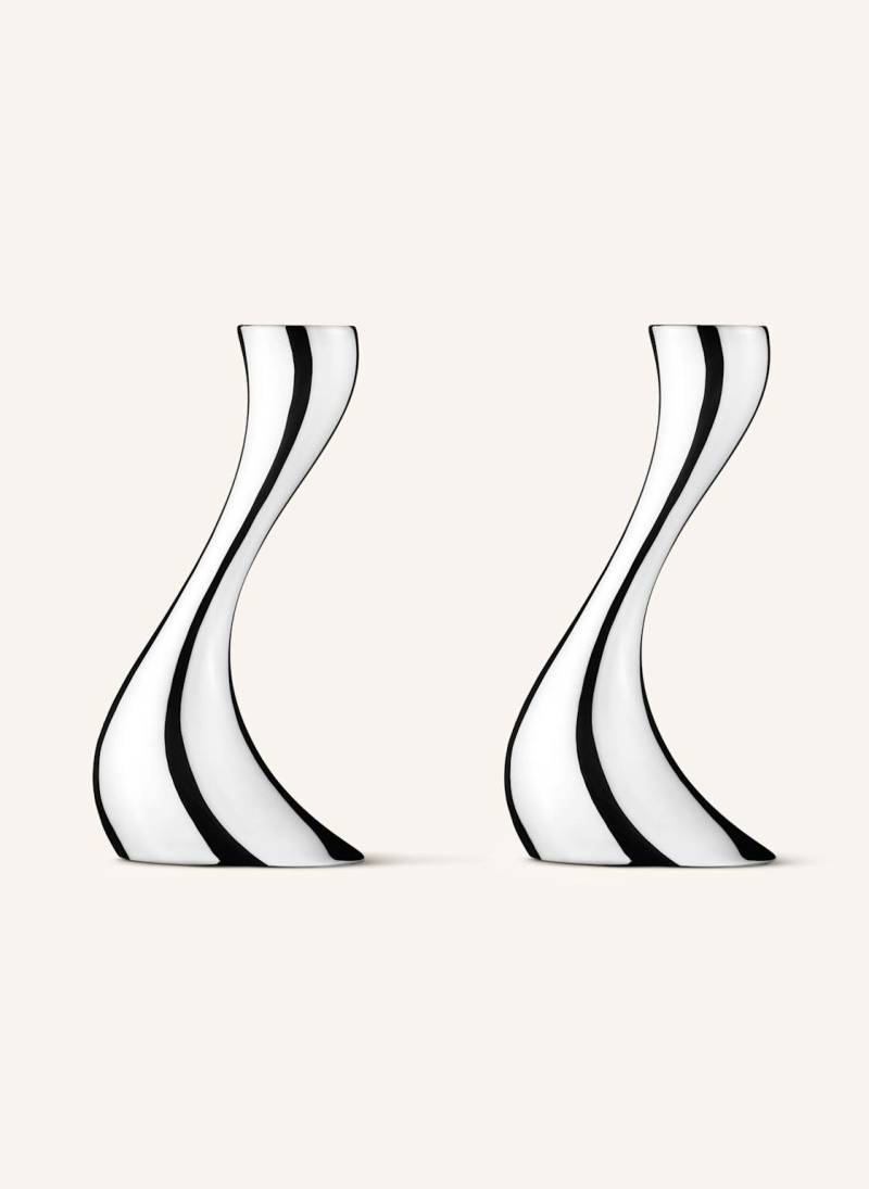 Georg Jensen 2er-Set Kerzenhalter Cobra Small silber von Georg Jensen