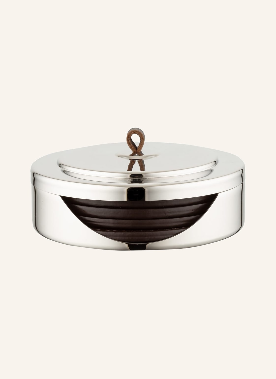 Georg Jensen 4er-Set Lederuntersetzer Manhattan braun