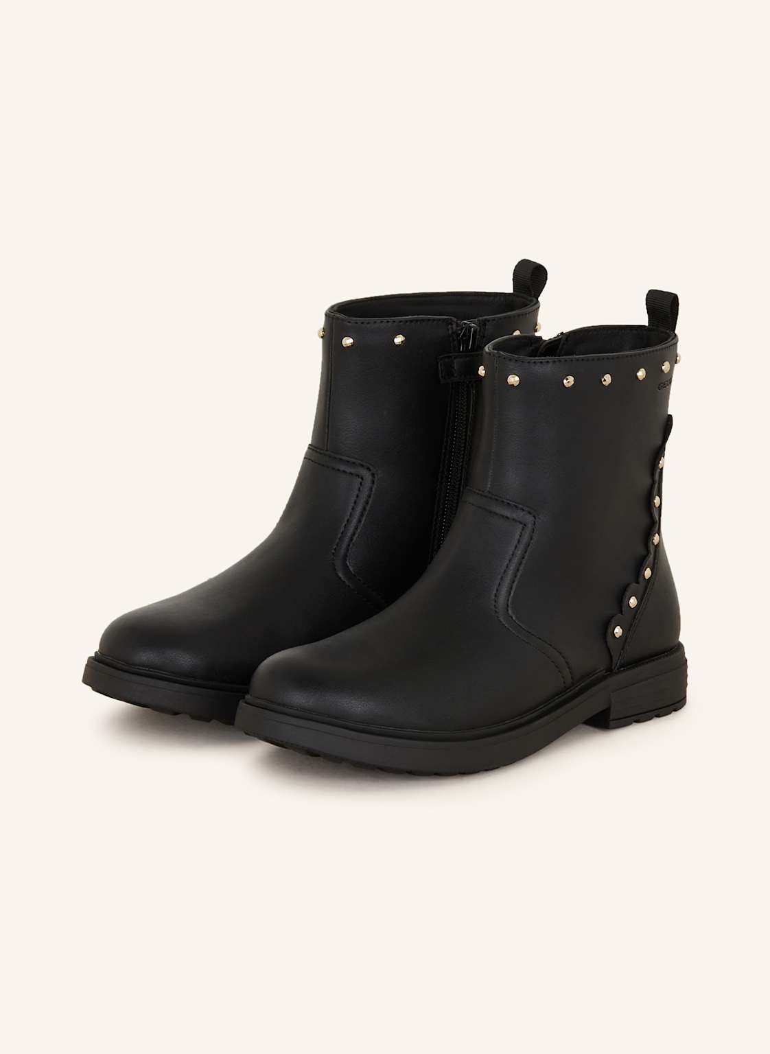 Geox Biker Boots Eclair Girl Mit Nieten schwarz Geox Biker Boots Eclair Girl Mit Nieten schwarz von Geox