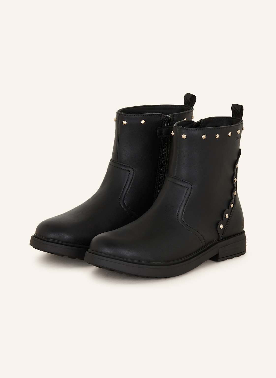 Geox Biker Boots Eclair Girl Mit Nieten schwarz von Geox