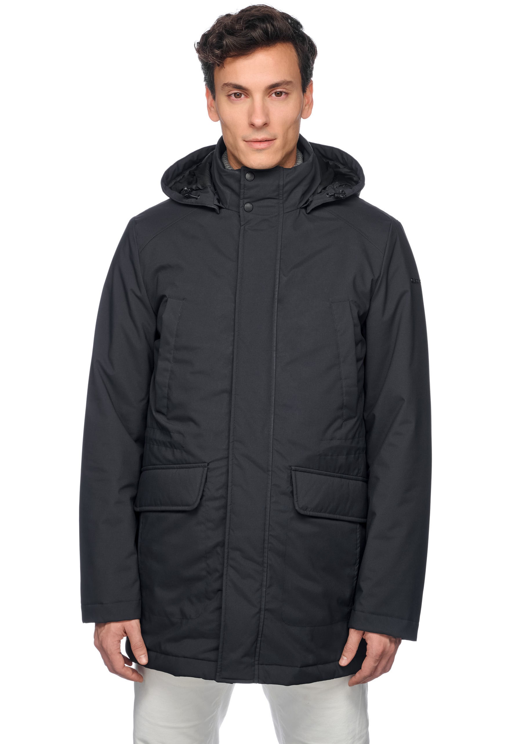 Geox Parka »ANDALO«, mit Kapuze, mit verdecktem Reissverschluss, abnehmbare Kapuze, viele Taschen Geox Parka »ANDALO«, mit Kapuze, mit verdecktem Reissverschluss, abnehmbare Kapuze, viele Taschen von Geox