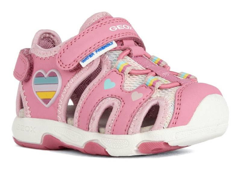 Geox Sandale »B SANDAL MULTY GIRL«, Sommerschuh, Klettschuh, Sandalette, mit Herz in Regenbogenfarben von Geox