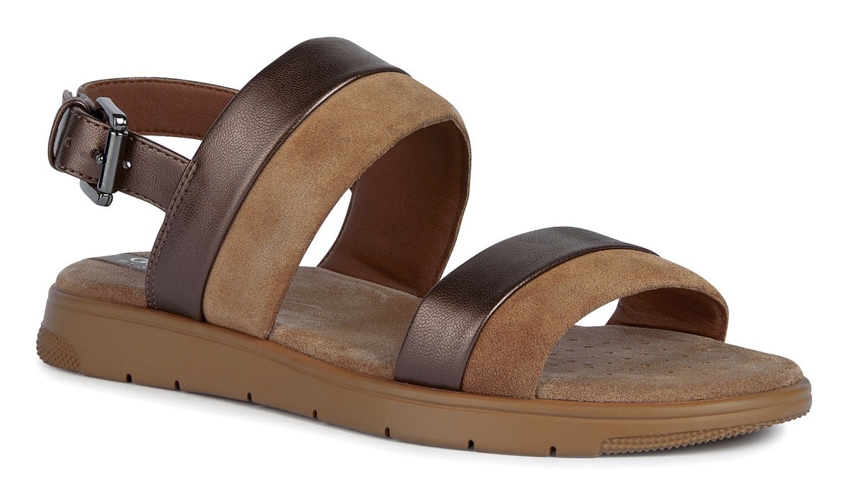 Geox Sandale »D DANDRA«, Sommerschuh, Sandalette, Keilabsatz, mit Metallic-Look von Geox