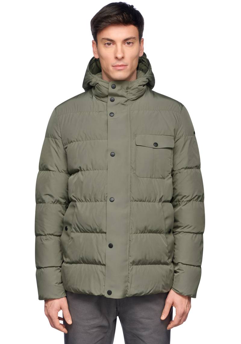 Geox Steppjacke »PIEVE«, mit Kapuze, mit verdecktem Reissverschluss & Druckern, Kapuze mit Schirm, 4 Taschen von Geox