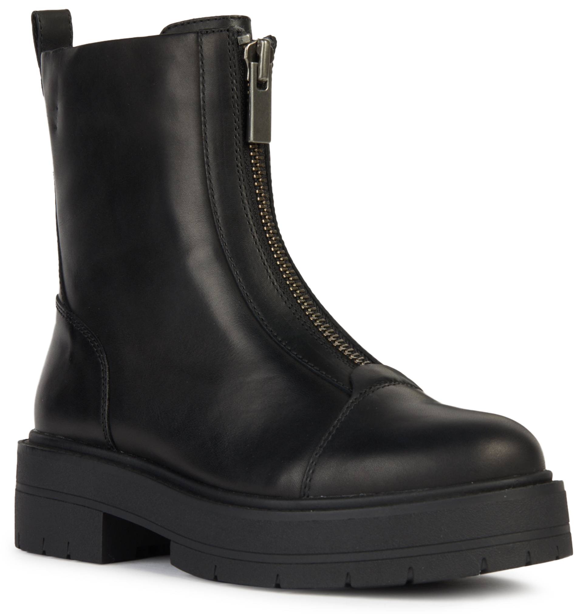 Geox Stiefelette »D SPHERICA EC7«, Blockabsatz, Boots mit markantem Front-Reissverschluss von Geox