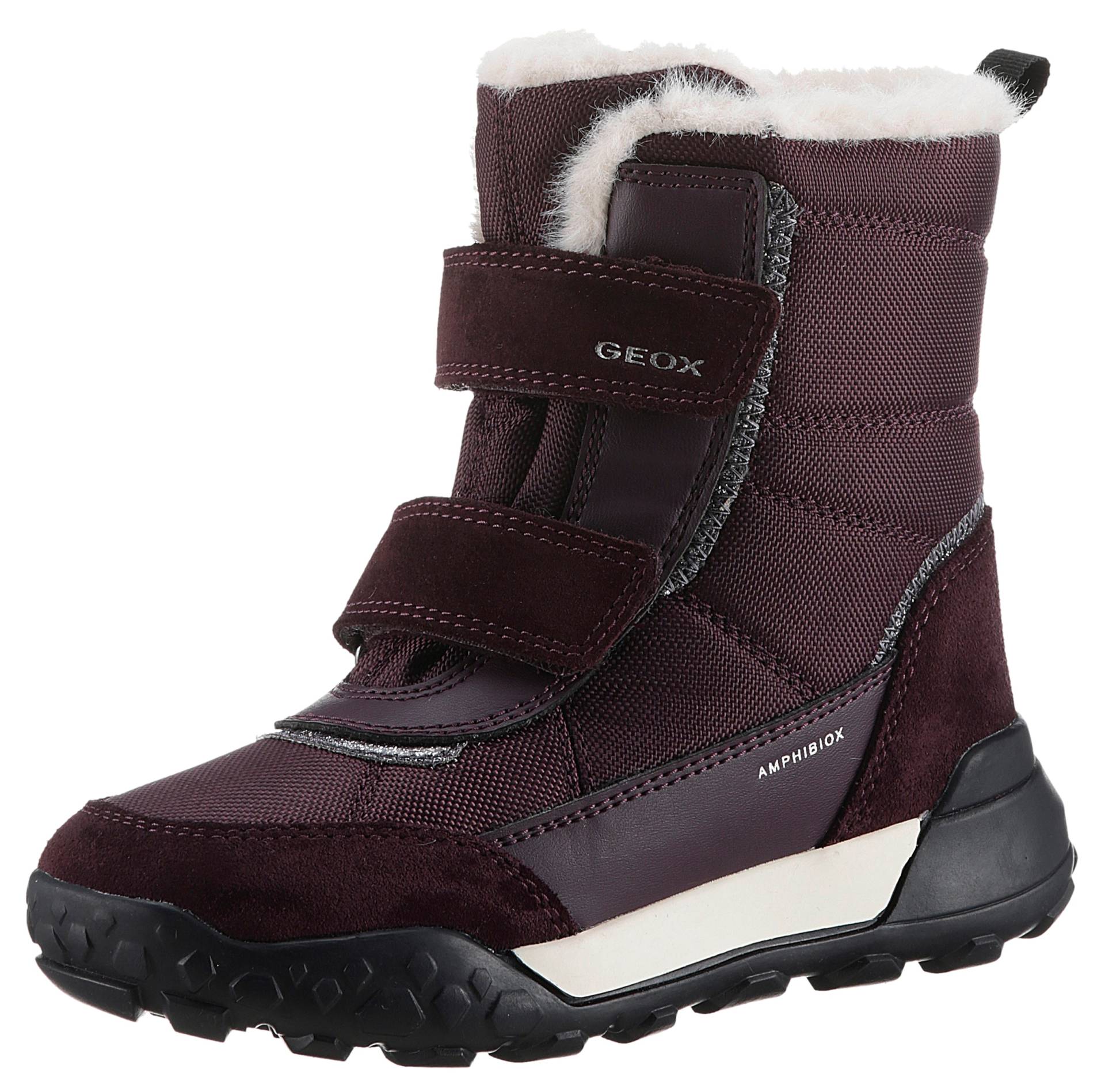 Geox Winterstiefel »J TREKKYUP GIRL B ABX«, Klettstiefel, Snowboots, Winterstiefel mit Warmfutter von Geox