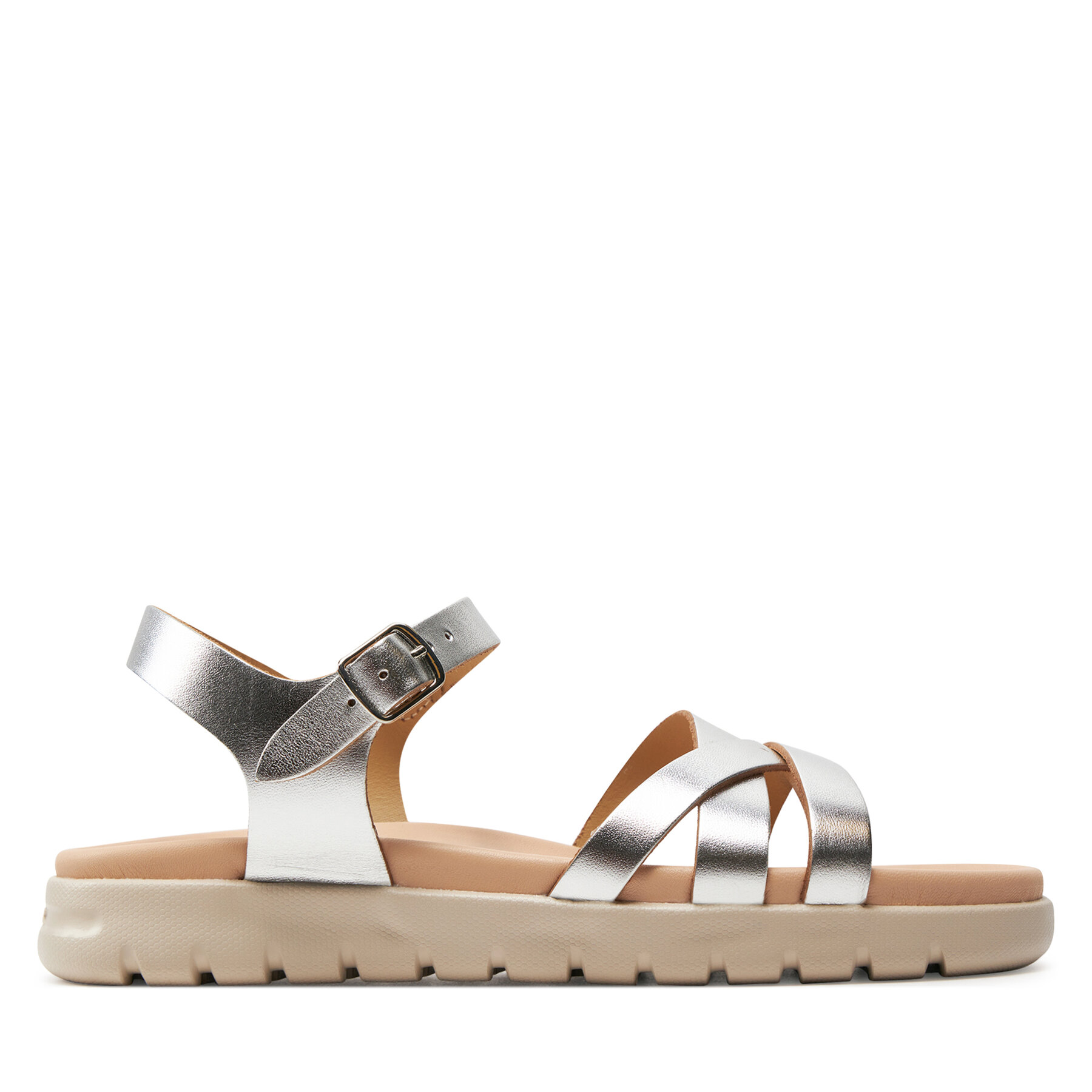 Sandalen Geox J Sandal Soleima Gir J45GSA 000CF C1007 D Silberfarben Sandalen Geox J Sandal Soleima Gir J45GSA 000CF C1007 D Silberfarben von Geox