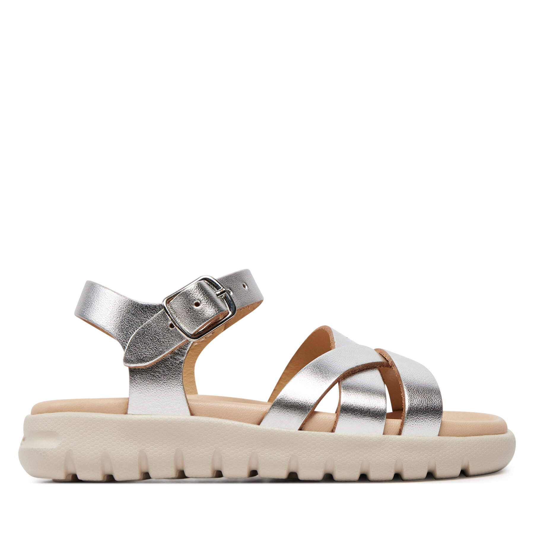 Sandalen Geox J Sandal Soleima Gir J45GSA 000CF C1007 M Silberfarben Sandalen Geox J Sandal Soleima Gir J45GSA 000CF C1007 M Silberfarben von Geox