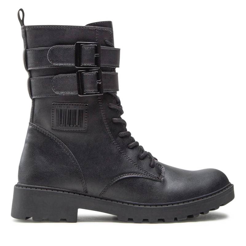 Schnürstiefeletten Geox J Casey G. B J2620B 000BC C9999 D Schwarz von Geox