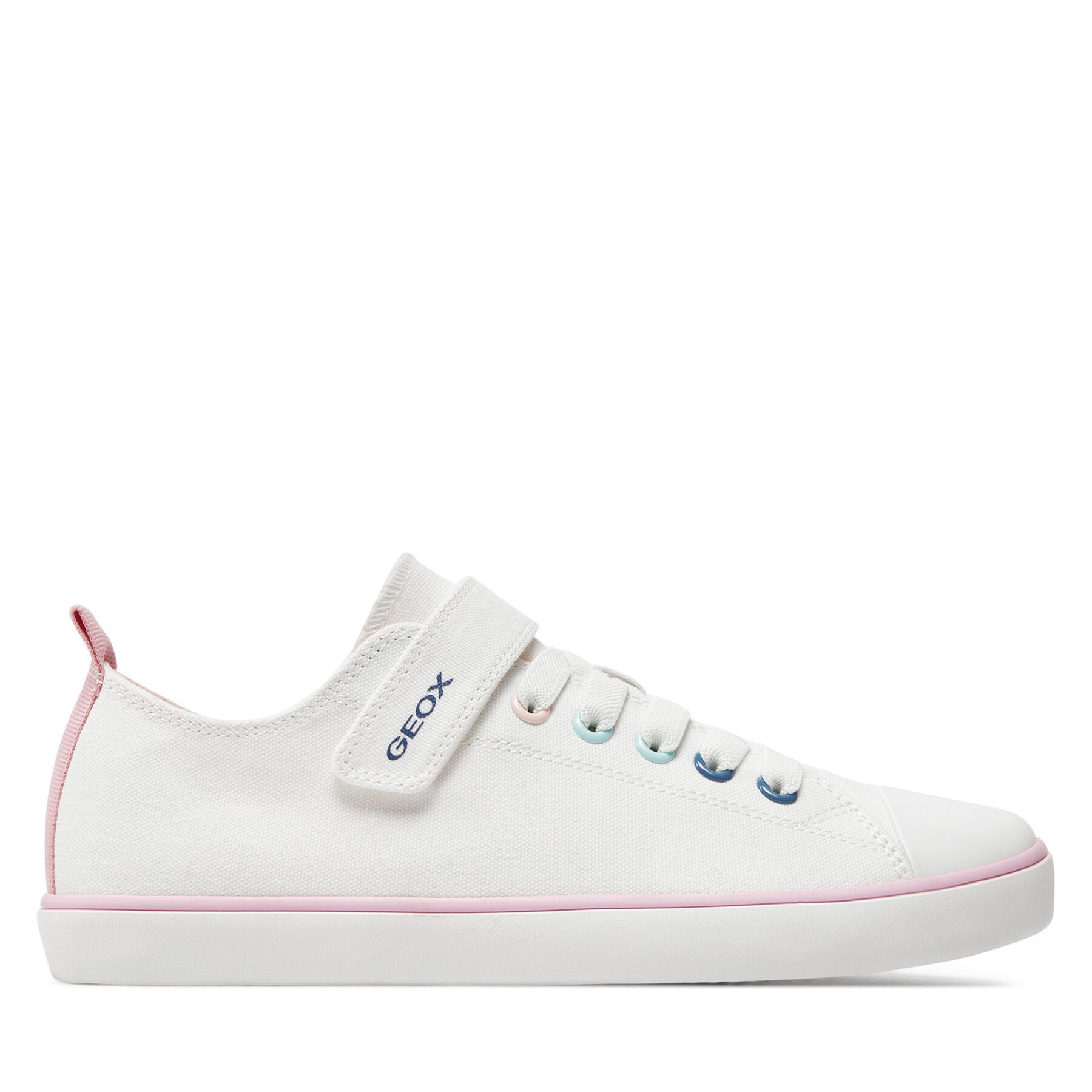 Sneakers aus Stoff Geox J Gisli Girl J454NA 00010 C1000 D Weiß von Geox