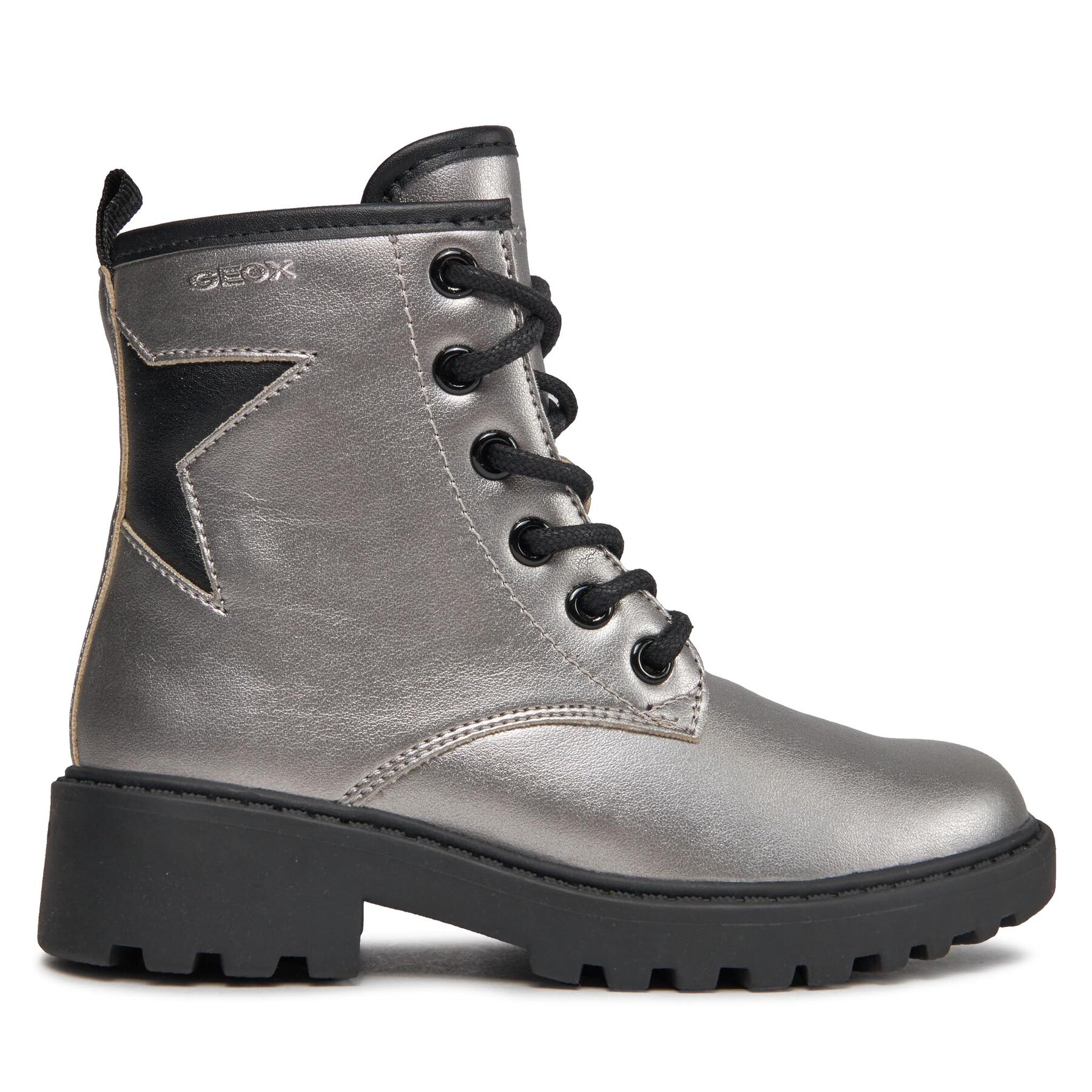 Schnürstiefeletten Geox Jr Casey J9420G 000NF C1363 S Silberfarben Schnürstiefeletten Geox Jr Casey J9420G 000NF C1363 S Silberfarben von Geox