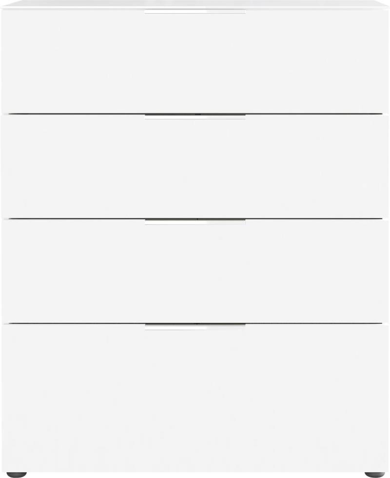 GERMANIA Schubkastenkommode »Oakland«, mit 4 Schubkästen. Fronten und Obeboden mit Glasauflage. von Germania