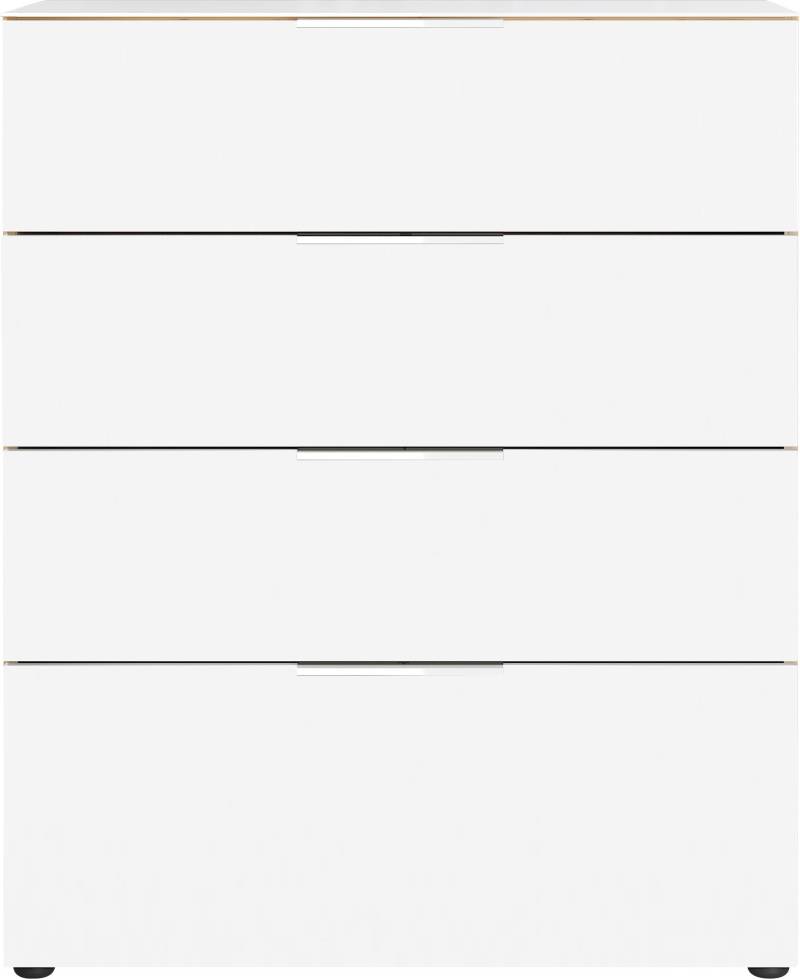 GERMANIA Schubkastenkommode »Oakland«, mit 4 Schubkästen. Fronten und Obeboden mit Glasauflage. von Germania