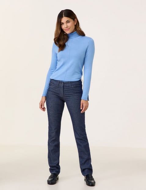 GERRY WEBER Damen 5-Pocket Jeans SOL꞉INE BEST4ME Slim Fit Baumwolle Blau von Gerry Weber