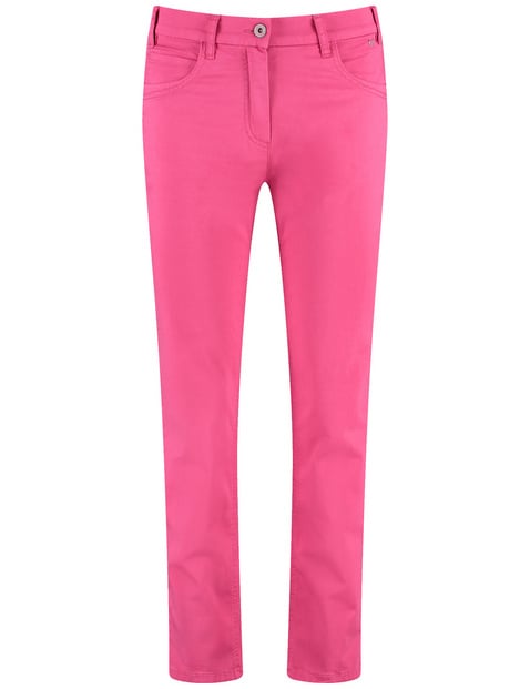 GERRY WEBER Damen 5-Pocket Jeans SOL꞉INE Slim Fit Mittlere Leibhöhe Pink von Gerry Weber