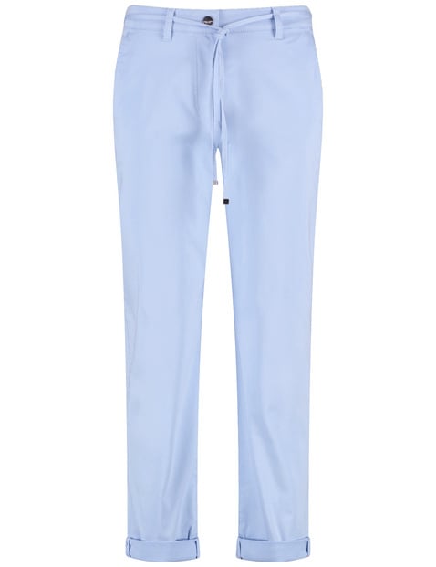 GERRY WEBER Damen 7/8 Hose KES꞉SY CHINO Baumwolle Mittlere Leibhöhe Blau von Gerry Weber